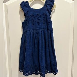 GAP  Blue Eyelet Kids Dress size 5